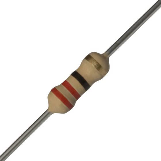 Image of SOOTRA BRANDED Carbon Film Resistor 1 /4 watt 4 Band Tolerance 5% - Total 100pcs Value (22 Ohms)
