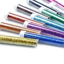 Laxmi Collection Glitter Sparkle Powder 12 Tubes/Glitter Dust of Colors for Arts & Crafts, Scrapbooking, Paper Decorations and Other Activities Return Gift for Kids Multicolor