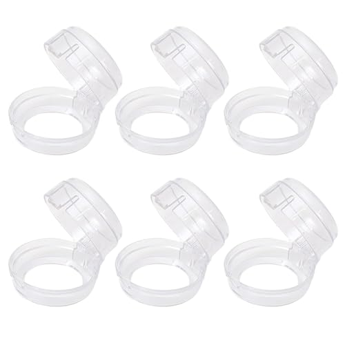 Bloepum 6 Pack Stove Knob Safe Covers, Universal Transparent Child Proof Stove Knob Covers,Heat- Gas Stove Cover Clear