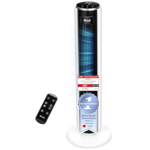 Levoit-Turmventilator mit Fortschrittlichem Schlafmodus-Ventilator leise 12Std Timer 4 Modi 5...