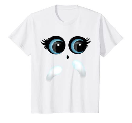 Bambino Carino fantasma viso Boo Bow per bambini Ragazza Ragazzo Maglietta