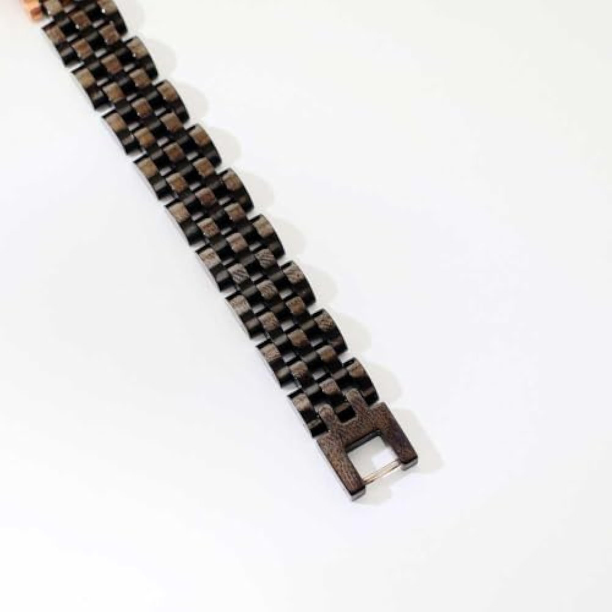 Men's 925 Sterling Silver Chain Bracelet with Rose Gold CZ, Stylish