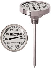 UT300 Barbecue Thermometer, 3 inch aluminum dial, 6 inch stem, 50/550 degrees F