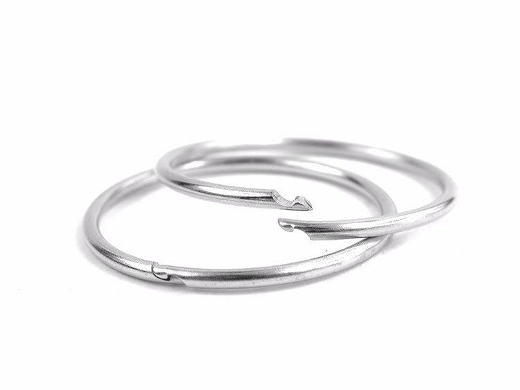 WnewTools 10PCS 32mm Diameter Outdoor EDC Key Ring Buckle Metal Round Chain Quick Release Clamp Ring