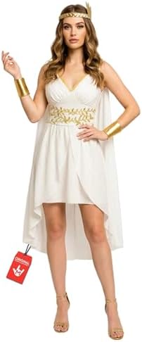 Morph White Greek Goddess Costume Women, Toga Costume Woman, Whit...