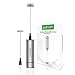 Sedhoom Milk Frother Handheld, Travel Coffee Frother, Frother Battery Operated, Foam Maker with both Single and Double Whisks, Silver