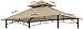 COOSHADE Grill Gazebo Replacement Canopy Roof Outdoor Double Tiered Barbecue Gazebo Top Cover Fit for Model L-GG001PST-F (Beige)
