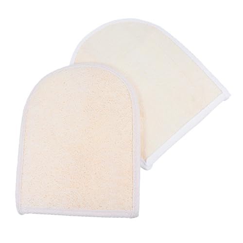 TOVINANNA 2 Piezas Guantes De Toalla De Baño Pequeña Esponja Vegetal Esponjas Productos De Baño Limpiar Guantes De Lavado De Cuerpo Guantes De Baño Para Mujer Piel Suave