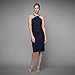 Alex Evenings Women's Short Sheath Slimming Stretch Halter Neck Dress, Perfect for Formal Events, Wedding Guest, Navy, 6