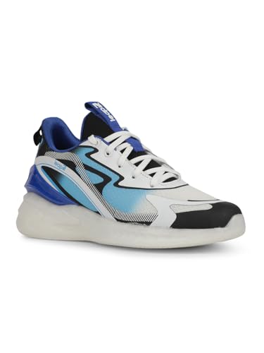 Image of Liberty LEAP7X White Sports Shoes for Men - Memory Foam Lace-Up Sports Wear