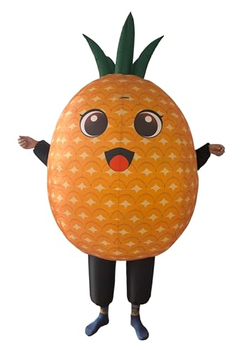 Costume d'ananas gonflable taille unique pour déguisement adulte et événements extérieurs