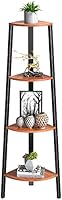 Corner Shelf Stand Kitchen Plant Ladder 4 Tier Standing Shelving Unit Rustic Display Storage Shelves Book Shelf Organizer...