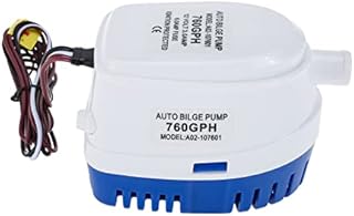 skyehomo Automatic Submersible Boat Bilge Water Pump, 12V Automatic Bilge Pump ,Bilge Water Pump with Auto Float Switch (760 GPH)