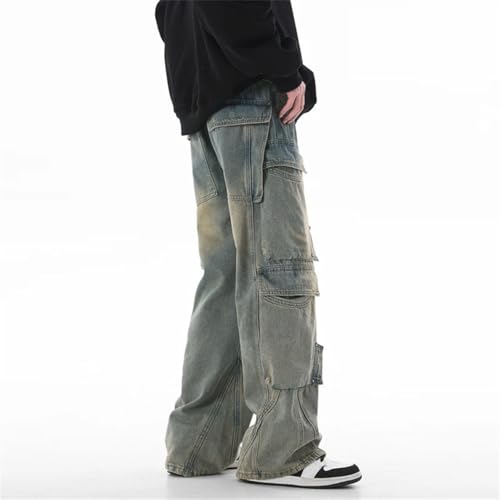 Men's High Street Multi-Pocket Work Jeans Street Design Jeans4