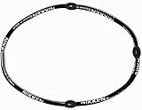Magnetic Black Tourmaline Necklace for Nikken Kenko Powerband 19084 - Black Cord Sports Necklace for Men & Women - Energy Athletic Necklaces - Magnet Accessory Silicone Rubber Core w/Ceramic Fiber