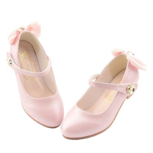 Girls Mary Jane Pump Flower Girl Wedding Party Low Heel Princess Dress Shoes for Toddler Little Kids
