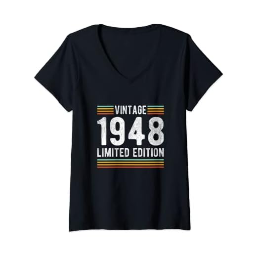 Mujer Vintage 1948 Edición Limitada 74 Años Cumpleaños 74 Camiseta Cuello V