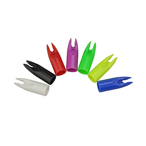 Zshjg 50 Pack Archery Arrow Nock Glue On 7Mm Arrow Shaft For Diy Hunting Arrows Recurve Bow Compound Bow (Red) #TOP4