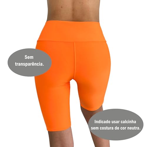 Bermuda Feminina Cintura Alta Antiatrito, Ciclista, Corrida, Caminhada, Academia, Treino, Fitness (P