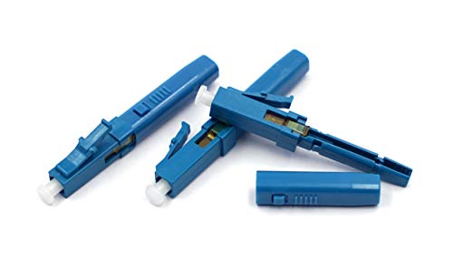 10Pcs Leite Lc Upc Fiber Optic Quick Connector Wiht Matched Tools Fiber Reusable Connectors Single Mode Mechanical Fast Connectors Adapter For Ftth Catv Network Instrument #TOP1