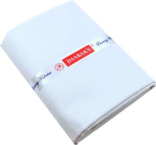 Image of JHABAK'S Unstitched Premium Cotton Blend Solid Shirt & Trouser Fabric - 2.25m Shirt Cloth - 1.30m Pant Piece (Pack of 2)