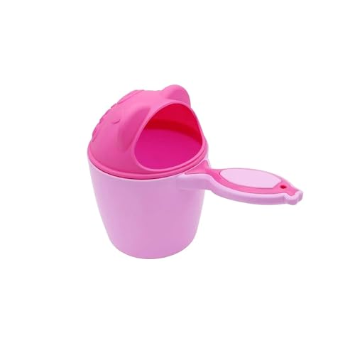 SYGA Plastic Baby Shampoo Cup Baby Shower Water Scoop Children Water Scorpion Bath Tumbler(Pink),1 Count