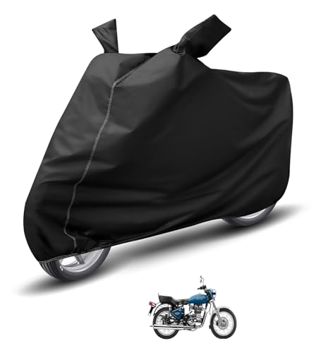 Image of Auto Hub Waterproof Bike Cover Compatible with RE Electra Dustproof, UV Protection Two Wheeler Bike Electra Cover - Black