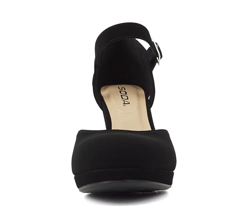 Image of Soda inchAyden inch ~ Women Mary Jane Ankle Strap Cushion High Heel Pump Shoe