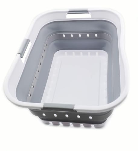 SAMMART 42L (11 gallon) Collapsible Plastic Laundry Basket - Foldable