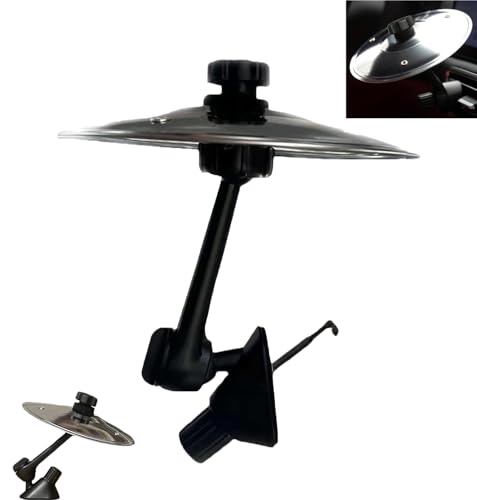 Car cymbal air outlet, car impact cymbal, Car Cymbal Air Vent make your driving more fun, easy clip-on riding for music lovers, Compact Durable Accessory for All ﻿(Silver)