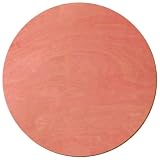 Dischi in legno con cerchi rosa, 3-50 cm, verniciati su entrambi i lati, in compensato di betulla da 3 mm, dimensioni: 5 cm, confezione da 1 pezzo