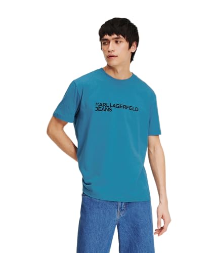 KARL LAGERFELD JEANS REGULAR FIT KURZARM T-Shirt, BLAU, S