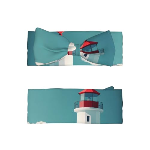 Towering lighthouse Bow Hair Accessories, Children's Elastic Bow Headband 0-6 Months, Newborn, Baby, Toddler Hair Accessories2