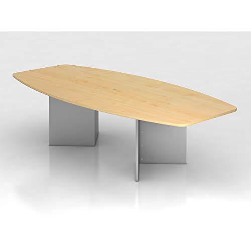 Preisvergleich Produktbild Hammerbacher Konferenztisch - Gestellvariante Wangen, für 10 Personen - Buche-Dekor / KT28H / 6 - Besprechungstisch Besprechungstische Besuchertisch Besuchertische Bürotisch Bürotische Konferenzmöbel Konferenztisch Konferenztische Mehrzwecktisch