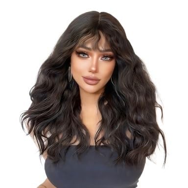 Perruque frange longue bouclée pour votre coiffure quotidienne naturelle