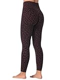 Sunzel Sunzfly Invisible Butt Scrunch Workout Leggings for Women, Butt Lifting High Waisted Gym Yoga Pants with Tummy Control 25' Leopard Chocolate Brown Medium