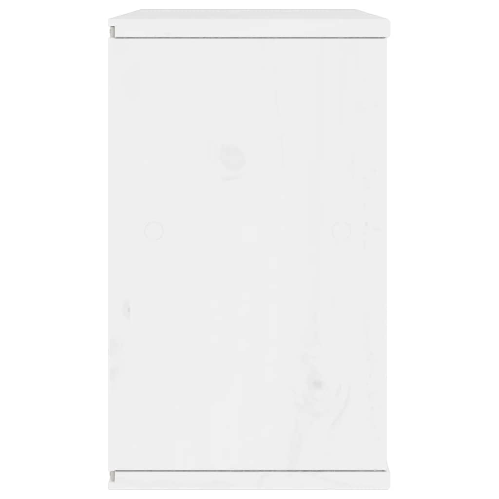 Szafka pod telewizor ODDA biała z litego drewna sosnowego, 79 x 24 x 40 cm, z miejscem do przechowywania, półką i szufladą do salonu, sypialni, nowoczesny Lowboard, kredens, komoda