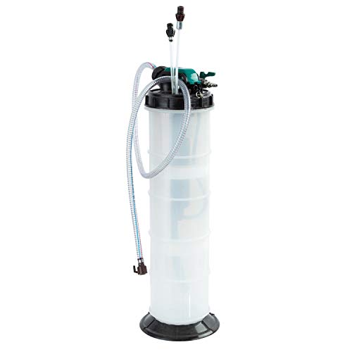 OEM TOOLS 24938 9.5 Liter Pneumatic/Manual Fluid Extractor, Oil, Transmission, Coolant Change Tool, Easy-to-Use Hand Pump and Vacuum Pump Functions, Extract Fluid Through Dipstick Tubes, No Mess