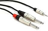 Hosa HMP-010Y REAN 3.5mm TRS to Dual 1/4