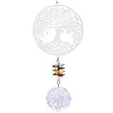 Ungewöhnlicher Regenbogen: Hängen Sie diesen Kristall in die Sonne und beobachten Sie, wie prächtige Regenbogen erscheinen. Wenn das Licht durch die Kristallprismen gebrochen wird, entstehen überall in Ihrem Raum bunte Lichtflecken.