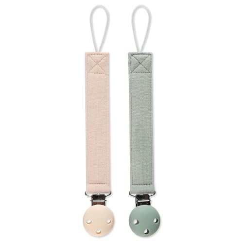 meanus Schnullerkette, Schnullerhalter aus Baumwolleband und...