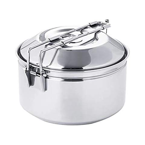 YourBooy Portable Cooking Pot Foldable Camping Cookware, Portable 1.2L Lightweight Anodised Aluminum Teapot for Camping Hiking Kitchen Cover
