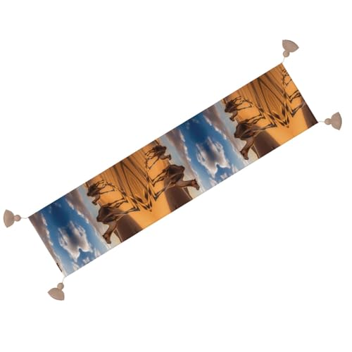 Chemin de table imprimé camel de qualité supérieure pour décoration de mariage et ferme - 3