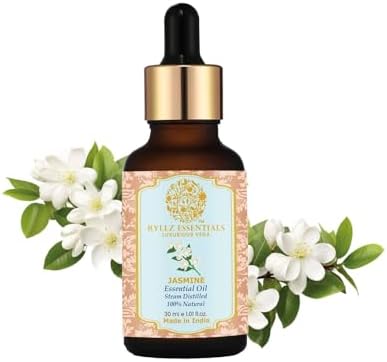 RYLLZ ESSENTIALS Jasmine Essential Oil 30ml | For Home Fragrance, Skin Care, Hair Care, Pooja, Air Fresheners, Bathing & Soap Making | 100% Pure & Natural | Undiluted & Steam Distilled | 30ml