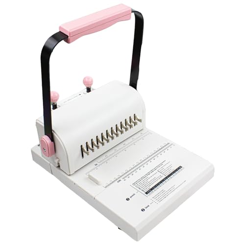 Rilegatrice con capacità di perforazione di 20 fogli, anello di pressione regolabile, base in gomma antiscivolo per notebook, carte e altro