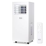 BLACK+DECKER Portable Air Conditioner, 8,500 BTU (5,100 BTU SACC) for Rooms Up To 350 Sq. Ft., Portable AC with Full Function Remote Control & Window Kit, BPACT05SM, White