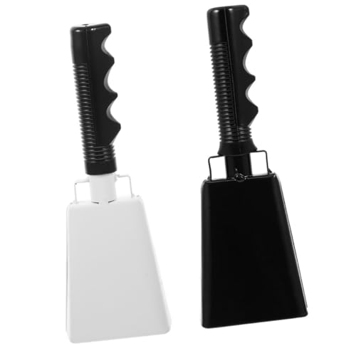ERINGOGO 2pcs Cowbell Percussion Handle Large Noise Maker for Sports Events Music Toy