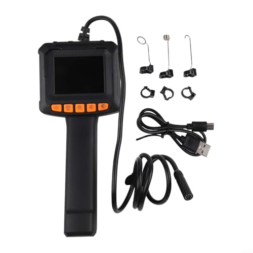 Image of Industrial Inspection Camera with 2.4 Inch Display, 1920P Handheld Borescope, 8 LED Light Source, IP67 Rated, 2000mAh Power for Engine Pipe Wall Check(1M)