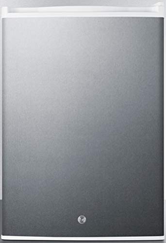 Summit Appliance FF31L7BICSS Commercially Style Built-in Capable Compact All-Refrigerator in Stainless Steel with Automatic Defrost, Adjustable Chrome Shelves, Digital Thermostat and Lock