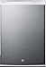Summit Appliance FF31L7BISS Commercially Style Built-In Capable Compact All-Refrigerator with White Cabinet, Stainless Steel Door, Auto Defrost, Adjustable Chrome Shelves, Digital Thermostat and Lock